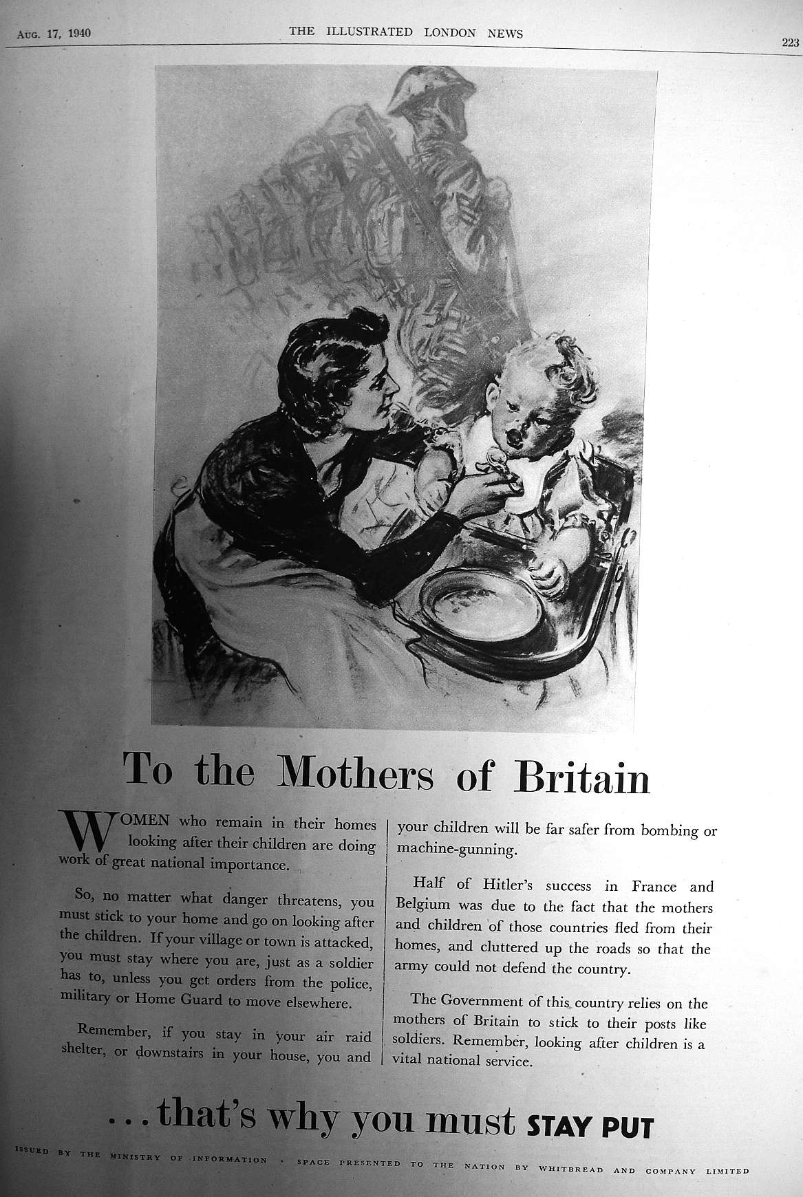 advert to mothers of Britain